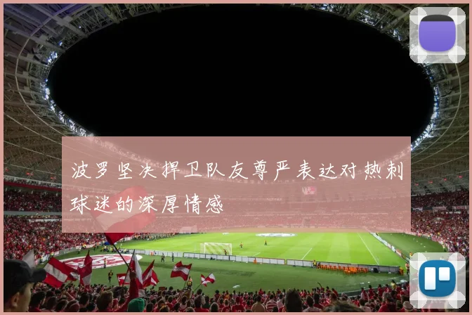 波罗坚决捍卫队友尊严表达对热刺球迷的深厚情感